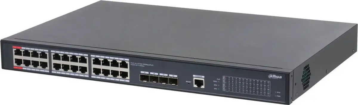 Управляемый коммутатор уровня 2+ Dahua DH-S5428-24GT4XF-360 – фото товара