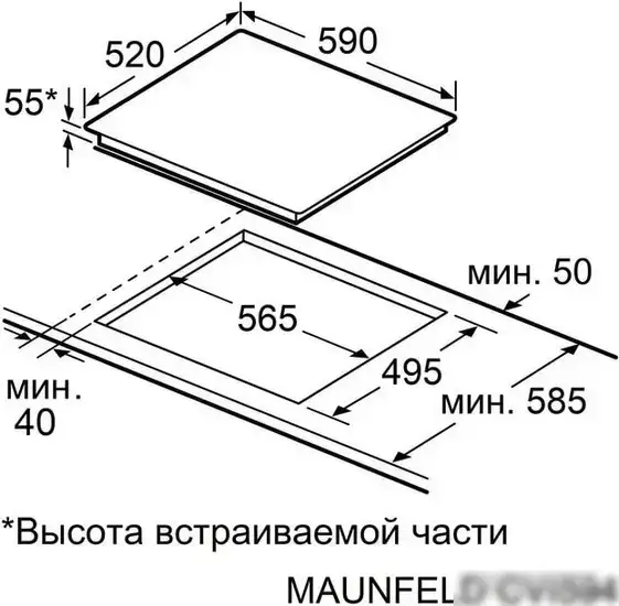 Варочная панель MAUNFELD CVI594STBK - фото товара