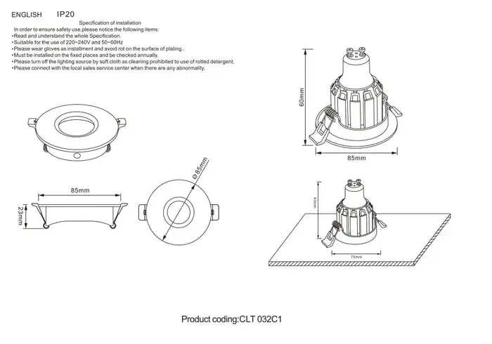 Точечный светильник Crystal Lux CLT 032C1 WH – фото товара
