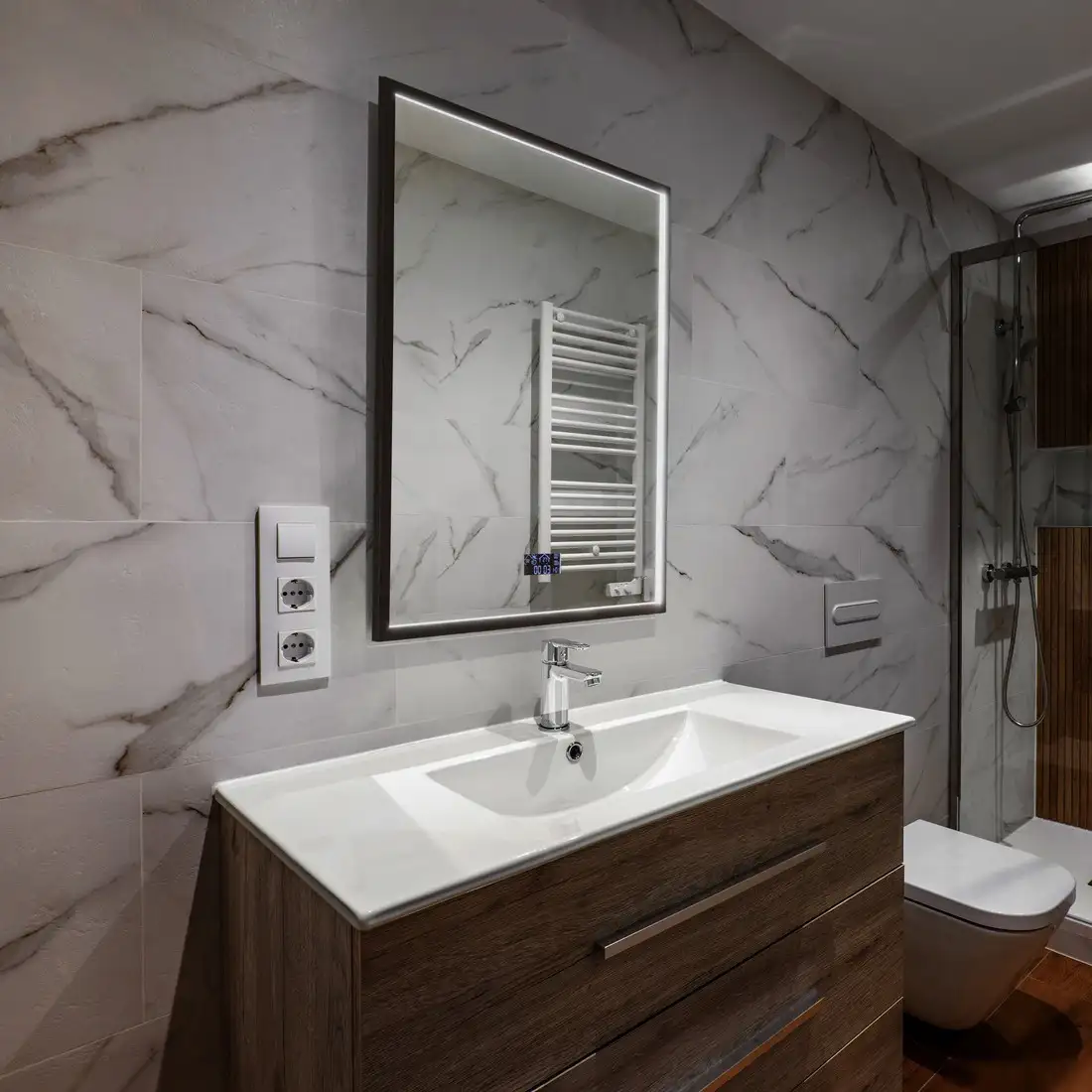 Silver Mirrors Зеркало Эдисон Метео 60x80 LED-00002807 – фото товара