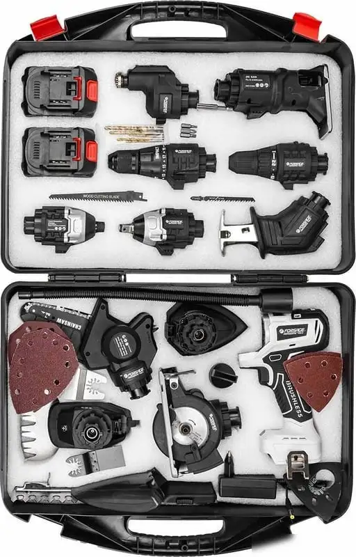 Набор электроинструментов FORSAGE F-JCB-18MT-B (с 2-мя АКБ, кейс) – фото товара