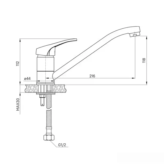 Смеситель Milardo Meal M06SBR0M05 - фото товара