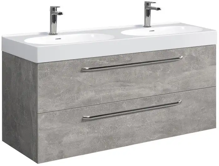 Belux Тумба под умывальник Стокгольм НП 120-02 (31, бетон чикаго светло-серый) – фото товара