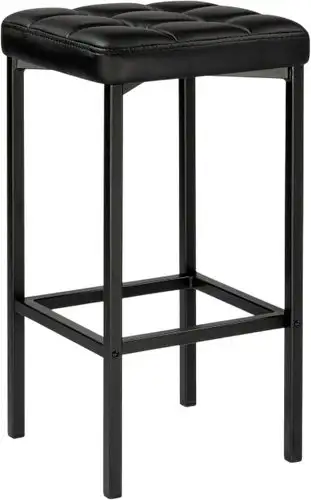 Табурет Woodville Лофт (кож.зам. d6/черный матовый) – изображение в каталоге