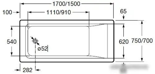 Ванна Roca Easy 170x70 ZRU9302905 - фото товара