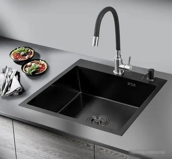 Кухонная мойка РМС MR-5050BL (с корзиной и дозатором) - фото товара