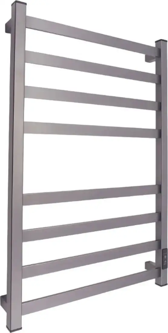 Полотенцесушитель Маргроид Ferrum Вид 81/10 СНШ профильный (перекладины 30x10, 4+4) 80/50 Графит, скрытого монтажа, таймер справа - фото товара