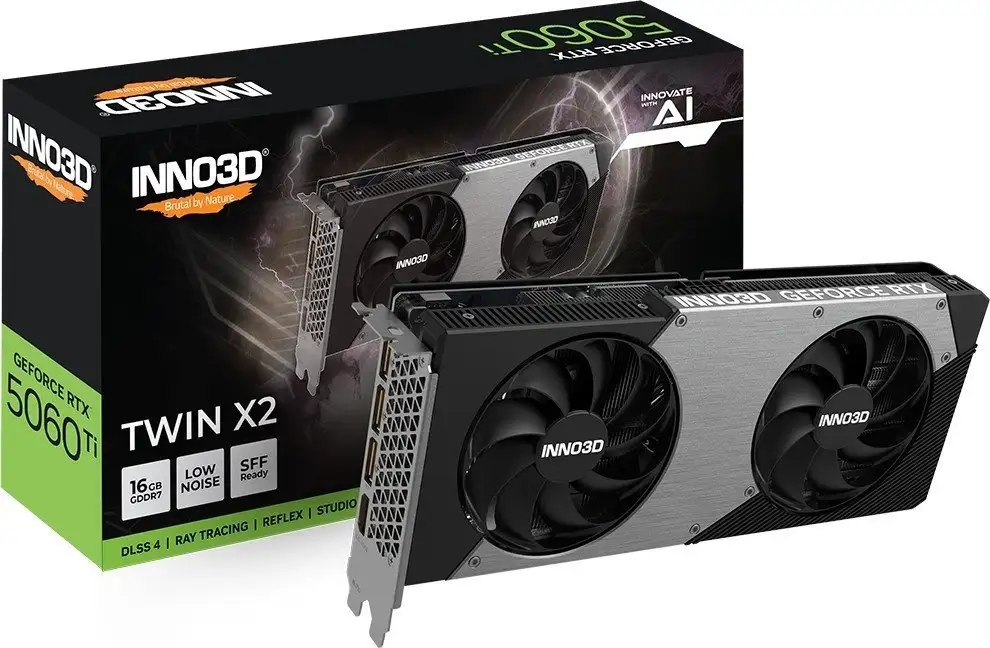 Видеокарта Inno3D GeForce RTX 5060 Ti 16GB Twin X2 N506T2-16D7-193075N – фото товара