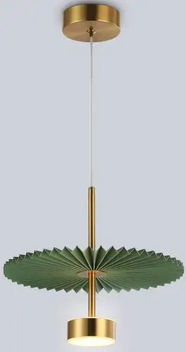 Подвесная люстра Ambrella LH72609 BK/GR (латунь/зеленый) – изображение в каталоге
