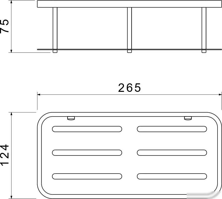 Aquatek Полка AQ4936BG (золото) – фото товара