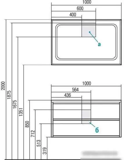 Акватон Тумба под умывальник Римини 100 1A232801RN010 – фото товара