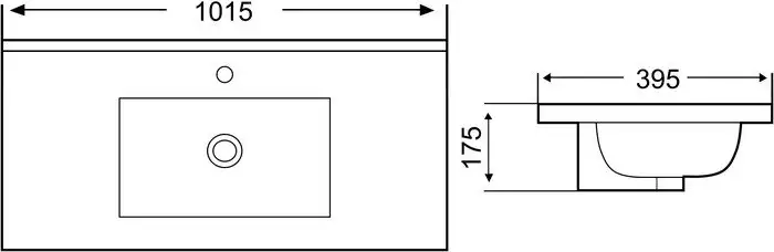Умывальник WeltWasser Deilbach 7517-100 MT-BL - фото товара