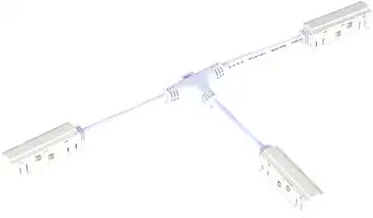 Коннектор питания шинопровода ST Luce T-образный для однофазного магнитного шинопровода ST006.559.00 – изображение в каталоге