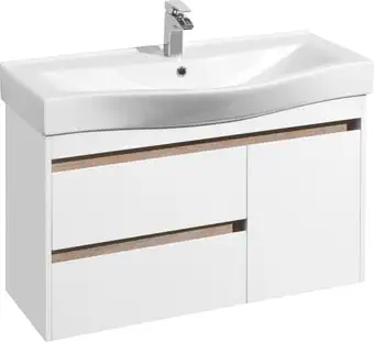 Акватон Тумба под умывальник Нортон 100 1A249001NT010 (белый/дуб эндгр.) – изображение в каталоге