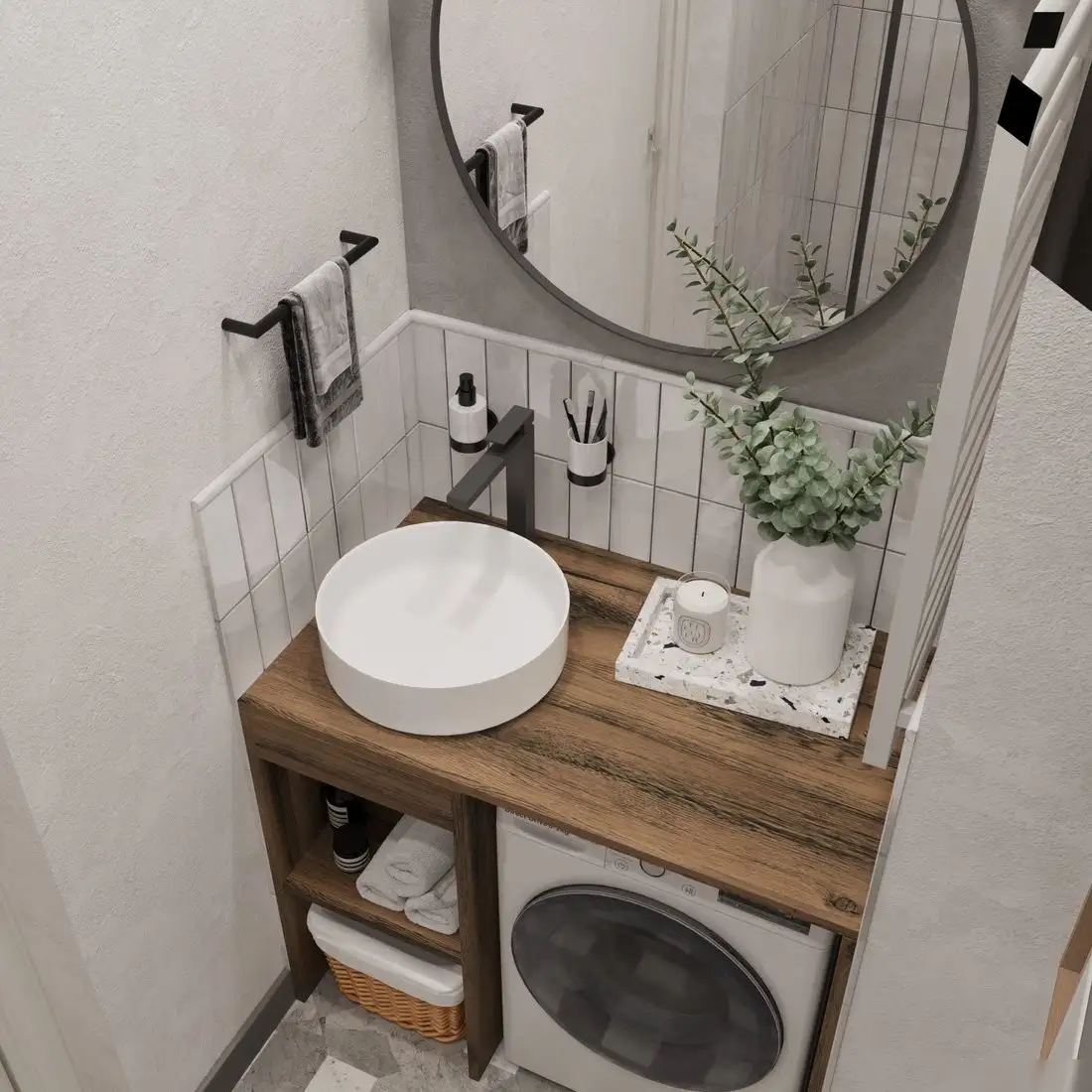 ЗОВ Тумба под умывальник Стамбул 100 S100LAW0LAWWM (аттик) – фото товара