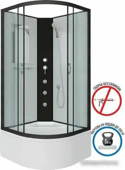 Душевая кабина Niagara NG-6708-14BKG 90x90x215 - фото товара
