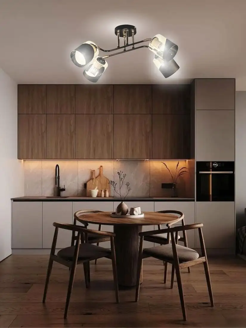 Спот Aitin Pro НПБ 02-4x60-101 XA1564B/4 (черный/золото) – фото товара