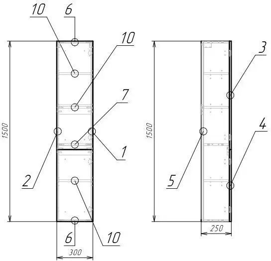 Cersanit Шкаф-пенал Lara SB-SL-LAR/Wh – фото товара