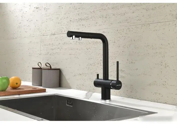 Смеситель Paulmark Serpentine Se213222-418 (черный/черный металлик) - фото товара