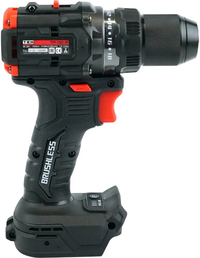 Дрель-шуруповерт TEH TDBL1020-2B (с 2-мя АКБ, кейс) – фото товара