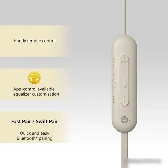 Наушники Sony WI-C100 (бежевый) – фото товара