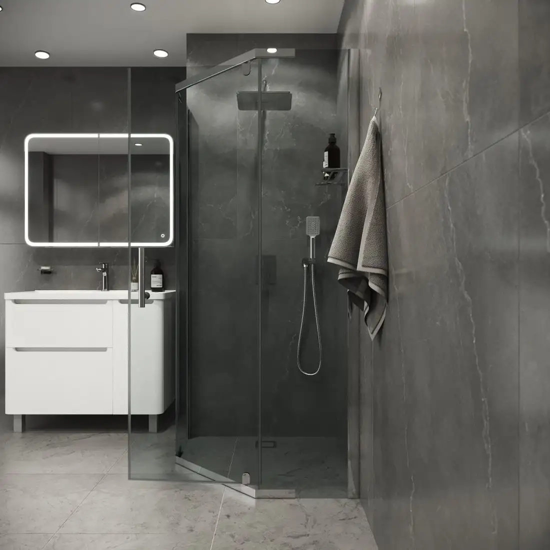 Душевой уголок Niagara Eco NG-1010-14D 100x100x190 (хром/стекло прозрачное) - фото товара