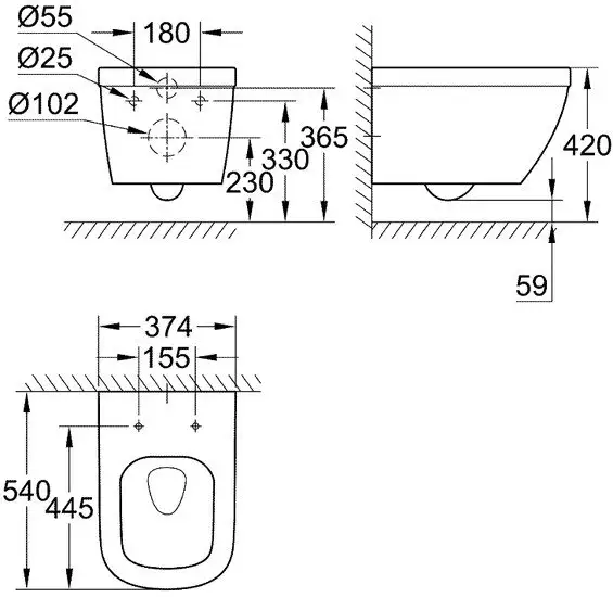 Унитаз Grohe Euro 39328000 - фото товара