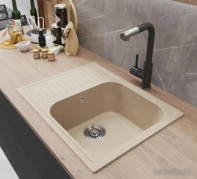 Кухонная мойка Mixline ML-GM18 551973 (бежевый) - фото товара