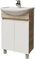 Grossman Тумба под умывальник Поло 105501-1 (дуб сонома/белый) – изображение в каталоге