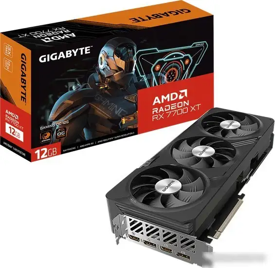 Видеокарта Gigabyte Radeon RX 7700 XT GAMING OC 12G GV-R77XTGAMING OC-12GD – фото товара