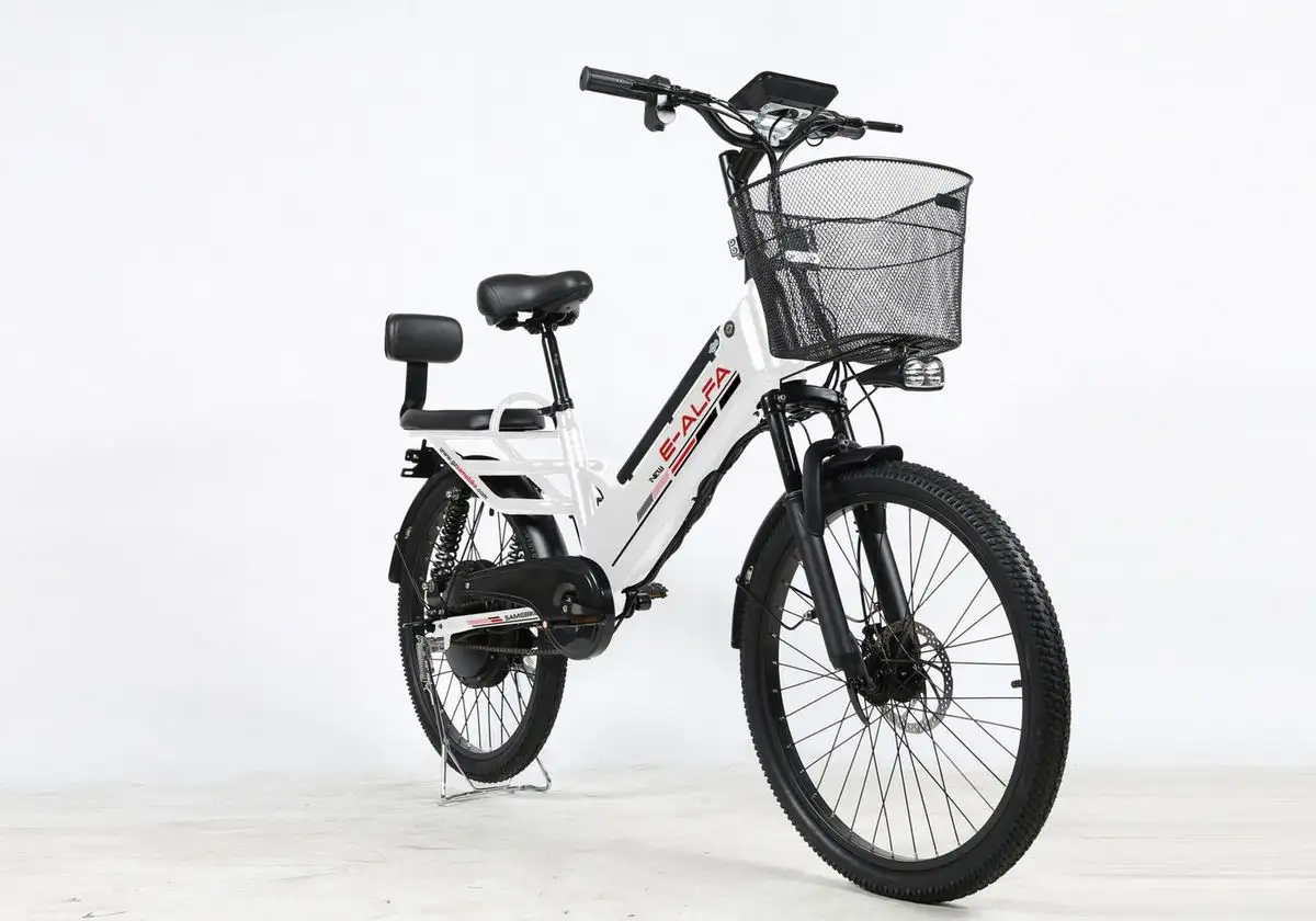 Электровелосипед SameBike Е-Alfa New SB-E-ALFA350-36/10 (белый) – фото товара