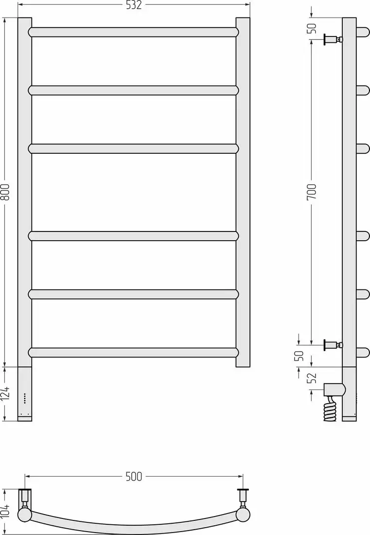 Полотенцесушитель Сунержа Галант 3.0 80x50 00-5800-8050 - фото товара