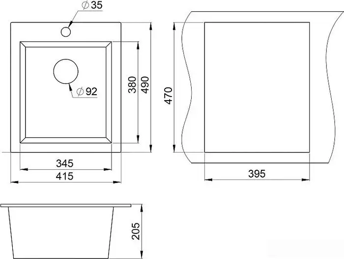 Кухонная мойка Granula GR-4201 (алюминиум) - фото товара