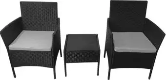 Набор садовой мебели Calviano 3 предмета (черный) – изображение в каталоге