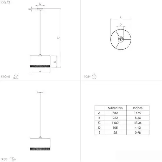 Подвесная люстра Eglo Esteperra 99273 – фото товара