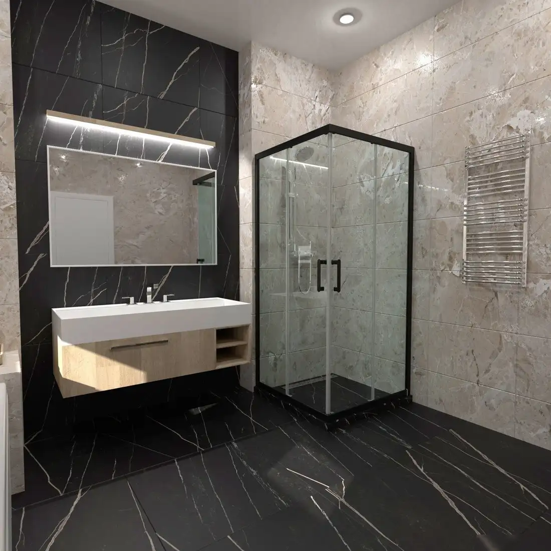 Душевой уголок Triton Фикс-Блэк 90x90 - фото товара