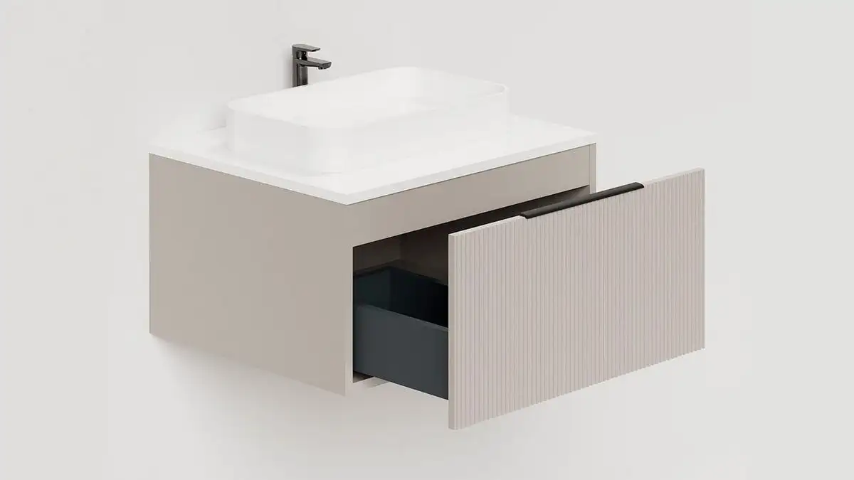 Salini Тумба под умывальник Touch V 60 T600V1G (серый) – фото товара