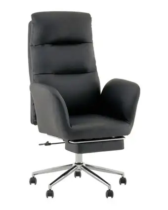 Офисное кресло TopChairs Solid с оттоманкой DD-004-OT (черный) – изображение в каталоге