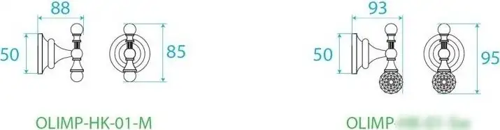 Крючок для ванны Cezares OLIMP-HK-03/24-M (золотистый) – фото товара