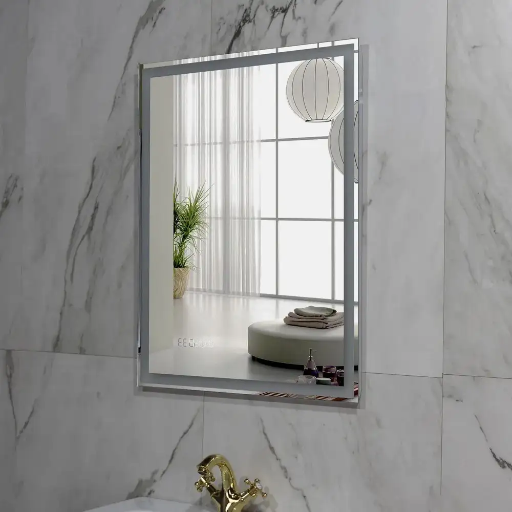 Пекам Зеркало Greta 60x80 greta-60x80spcl (с подогревом, подсветкой, сенсором на прикосновение и часами) – фото товара