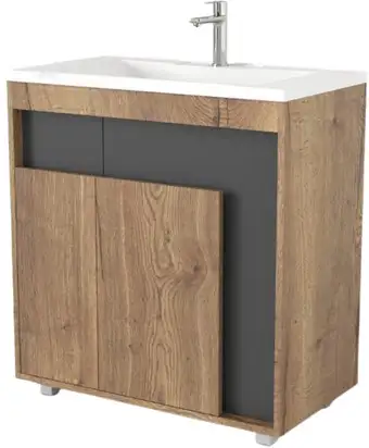 Дабер Тумба под умывальник 015 WeltWasser Deilbach 7517-80 Т15.8W.0.22 (дуб галифакс/серый) – изображение в каталоге