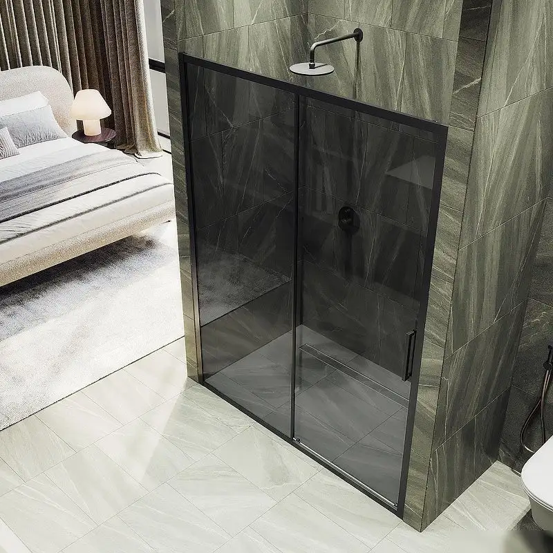 Душевая дверь MaybahGlass 195x120 MGD-1284-6 (графит/черный) - фото товара