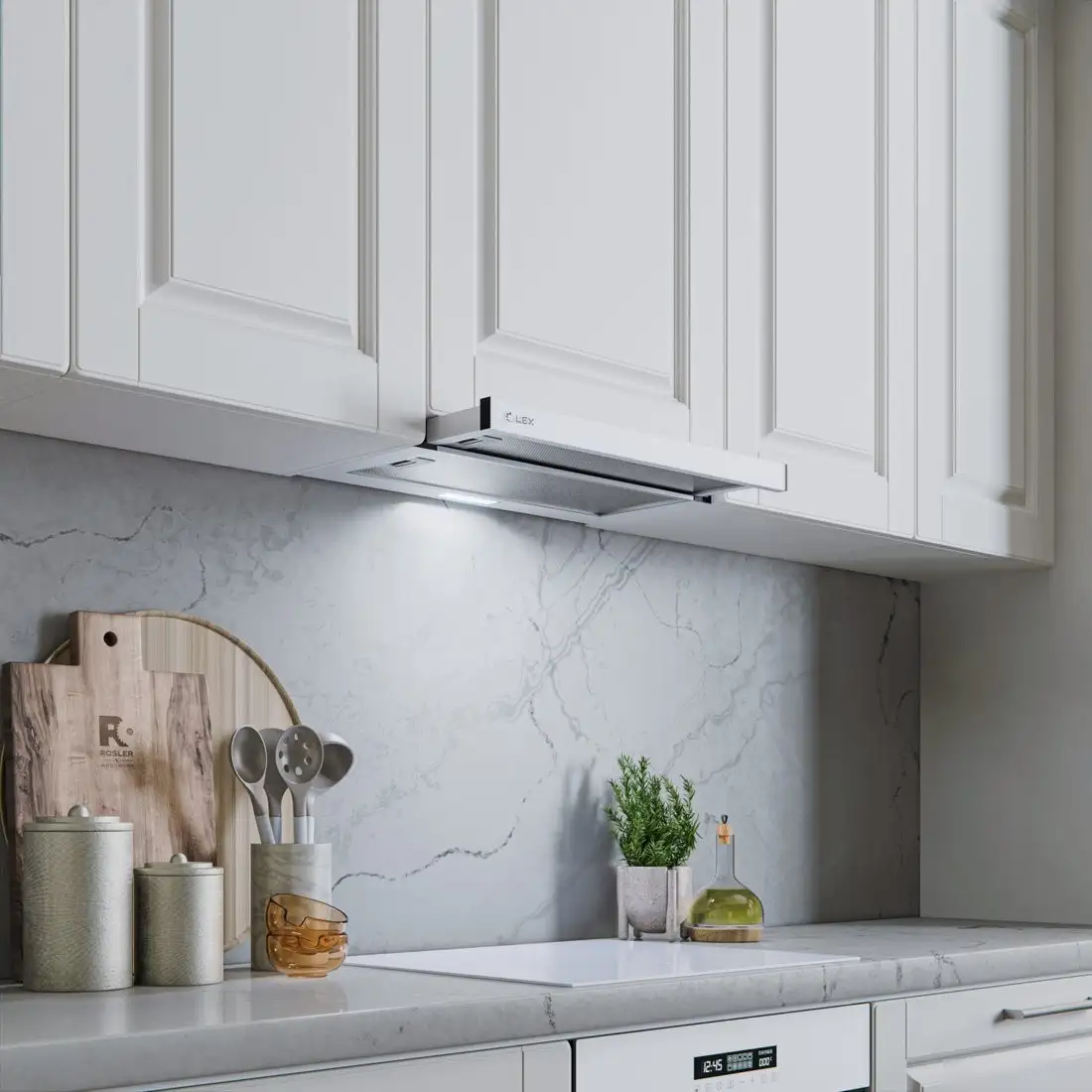 Кухонная вытяжка LEX Hide G 600 (белый) - фото товара