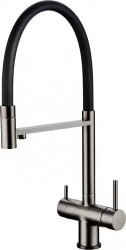 Смеситель Grocenberg GB4099 с гибким изливом (графит) - изображение в каталоге