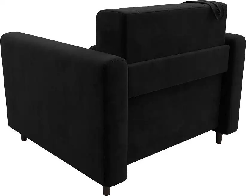Кресло-кровать Лига диванов Лига-070 132561 (велюр Seven 35 черный)
