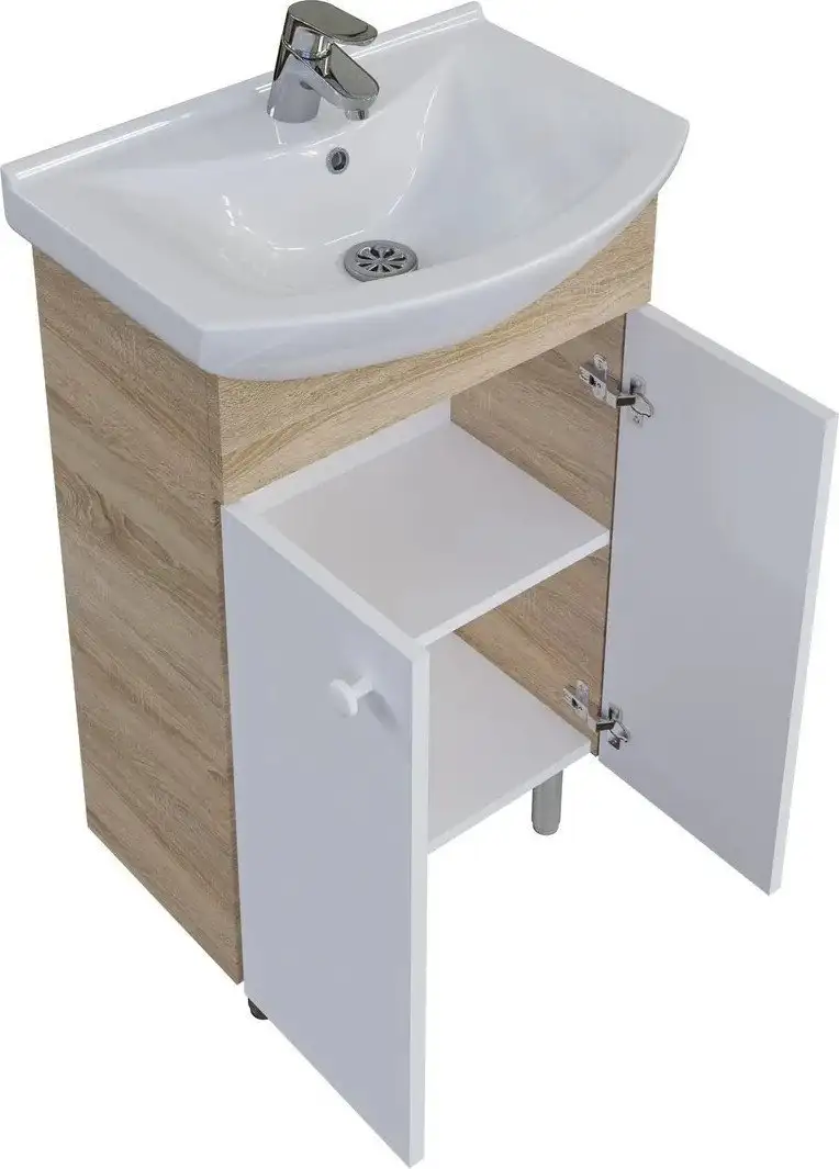 Grossman Комплект мебели для ванной Эко-60 106052-2 (комбинированный) – фото товара