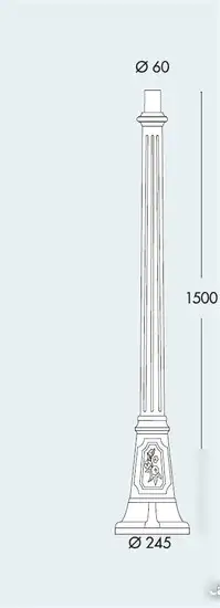 Фонарный столб Fumagalli Artu 000.158.000.A0