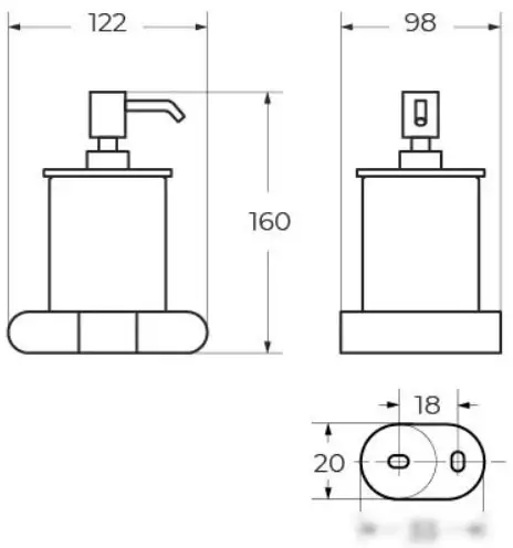 Дозатор для жидкого мыла Art&Max Platino AM-E-3998-MB – фото товара