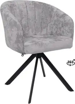 Стул с подлокотниками Мамадома Shelly-R 360 (m13 ASH Grey Lux/черный) – изображение в каталоге