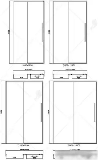 Душевая дверь RGW SV-12 150 (хром/прозрачное стекло) - фото товара
